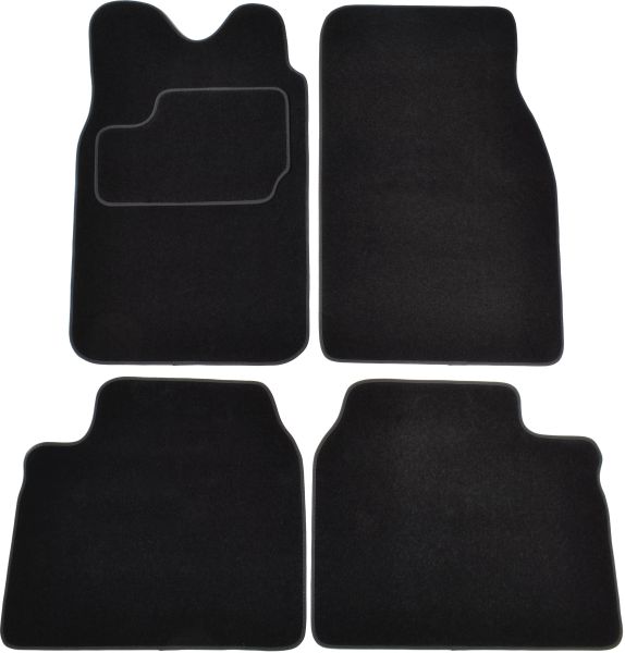 Covoras podea textil MAMMOOTH velours negru 4 buc Fata/Spate MITSUBISHI L200 06.96-12.07 SUV 4 usi