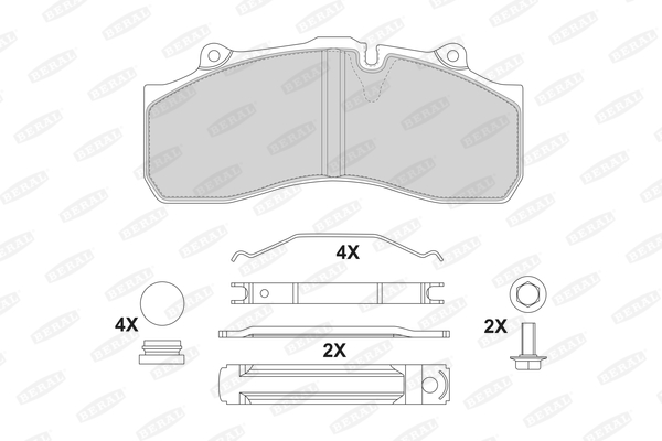 Set placute frana disc BERAL HALDEX WVA 29143 29176 IVECO 108.3mm 248.0mm 30.0mm Spate Senzor uzura Da