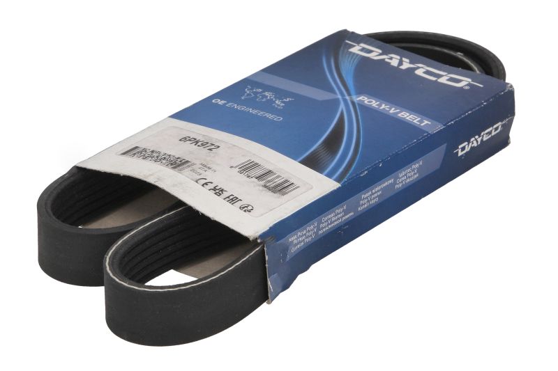 Curea transmisie cu caneluri DAYCO Multi-V-belt 6PK972 Lungime 972mm 6 nervuri compatibila FORD ECOSPORT FIESTA VII MAZDA 6