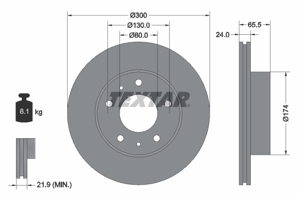 Disc frana Fata Dreapta/Stanga fara pivot CITROEN JUMPER I/II FIAT DUCATO OPEL MOVANO C PEUGEOT BOXER 2.0-3.0D 02.94- TEXTAR