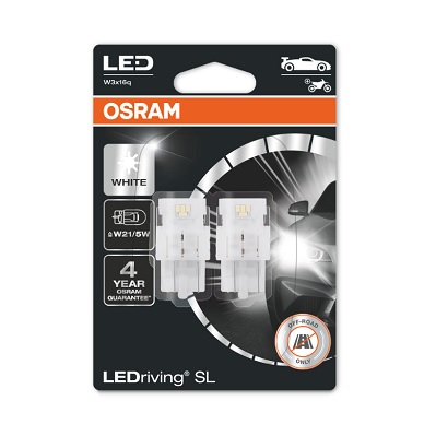 Bec LED OSRAM W21/5W 12V 1,9W W3X16Q LEDriving SL Alb Rece 6000K Ambalaj Blister 2buc