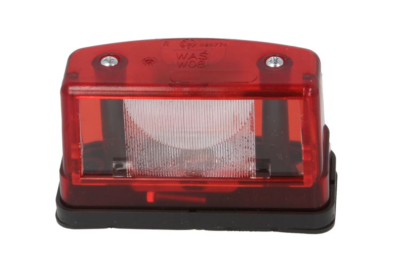 Iluminare numar de circulatie WAS Lampa numar inmatriculare culoare rosu Eticheta printabila Index 25 W08P