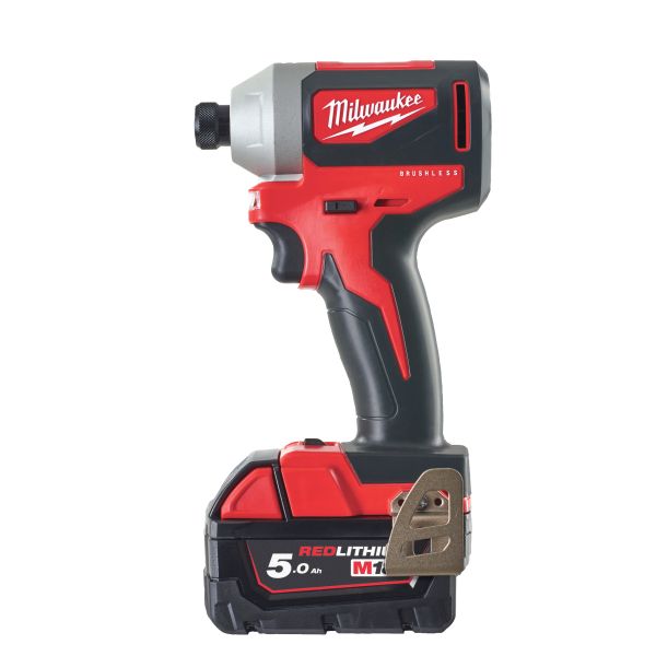 Pistol de impact MILWAUKEE M18 BLID2-502X, 18.0 V, cuplu maxim 180.0 Nm, hexagon intern 1/4, sursa de alimentare pe baterii, 5.0 Ah