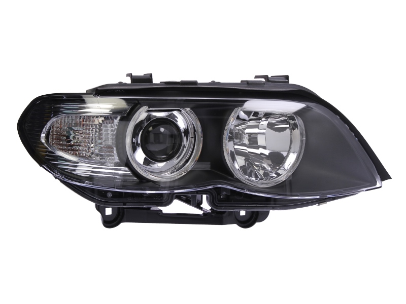 Far Dreapta HELLA Lampa Frontala Bi-Ksenon Halogen Electric Cu Motor Negru Semnalizator Transparent BMW X5 E53