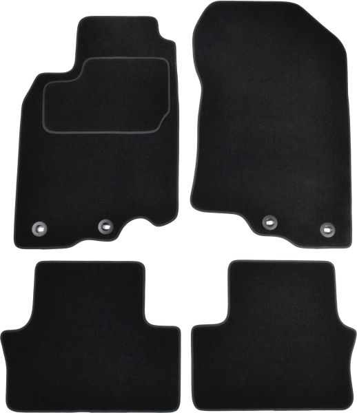 Covoras podea textil velours 4 buc fata spate negru pentru Honda Insight 04.09- Sedan MAMMOOTH