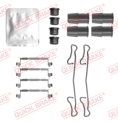 Set accesorii plăcuțe frână față ATE FIAT 500 500 C PANDA LANCIA YPSILON QUICK BRAKE