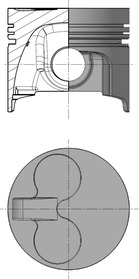 Piston KOLBENSCHMIDT 77.5mm +0.50mm Diametru 65.6mm Lungime 21.0mm Diametru Pivot 55.0mm Lungime Bolt 35.6mm Inaltime Compresie