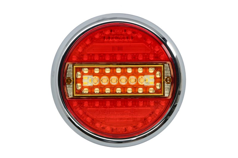 Stopuri spate LED 12/24V indicator lumina ceata marsarier frana parcare fara reflector lungime cablu 0,2m rama cromata WAS