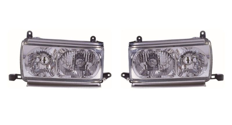 Far DEPO Lampa Fata H1/H4 Mecanic Fara Motor Semnalizator Transparent Toyota Land Cruiser 80 01.97 Dreapta/Stanga