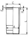 Camasa cilindru KOLBENSCHMIDT DEUTZ FAHR 132.0 mm interior 147.0 mm exterior 158.0 mm flansa 268.5 mm lungime 9.0 mm latime