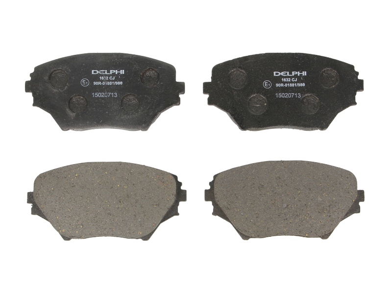 Set placute frana fata DELPHI Toyota RAV 4 II 1.8-2.4 05.00-11.05 inaltime 60mm latime 123mm grosime 17mm fara senzori uzura