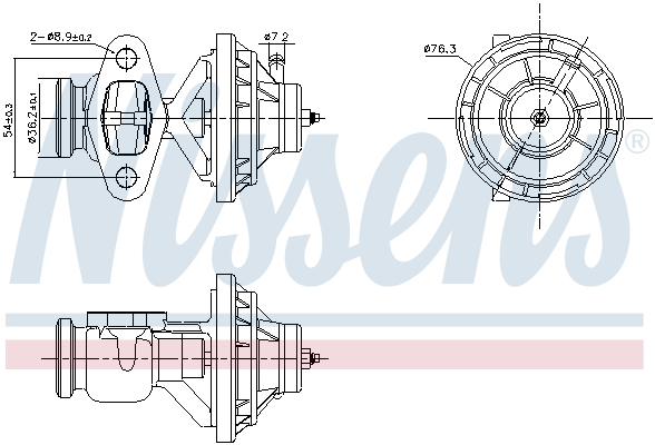 Supapa EGR NISSENS VW CADDY III MINIVAN GOLF V 2.0D 01.04-08.10 fara radiator EGR