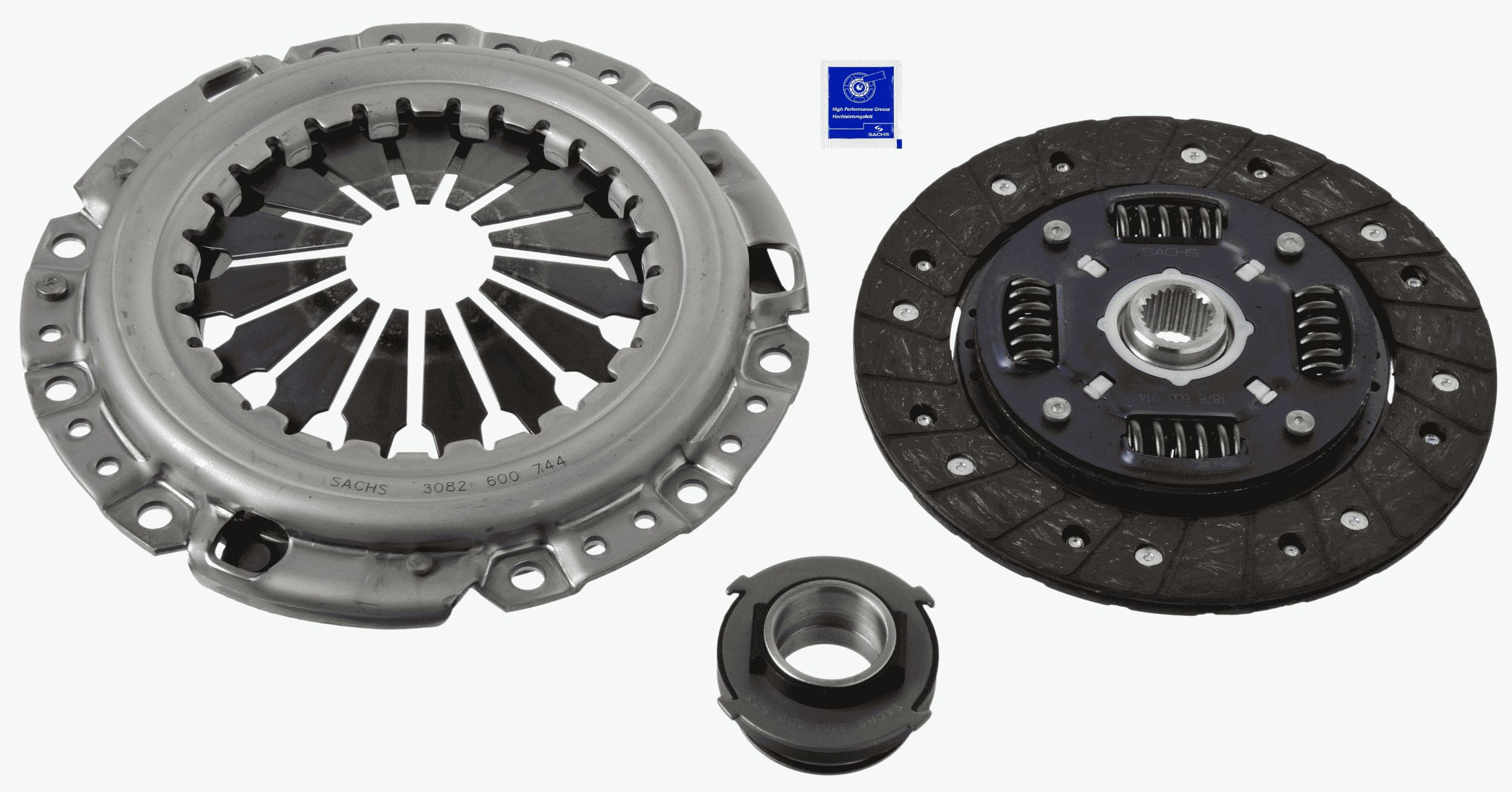 Set ambreiaj SACHS 180mm 24 dinți Hyundai Atos I10 Kia Picanto 1.0/1.1 02.98- rulment inclus