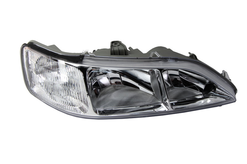 Far Stanga DEPO Lampa Frontala H1/H7 Electric Negru Semnalizator Alb Honda Accord VI 01.00-12.03