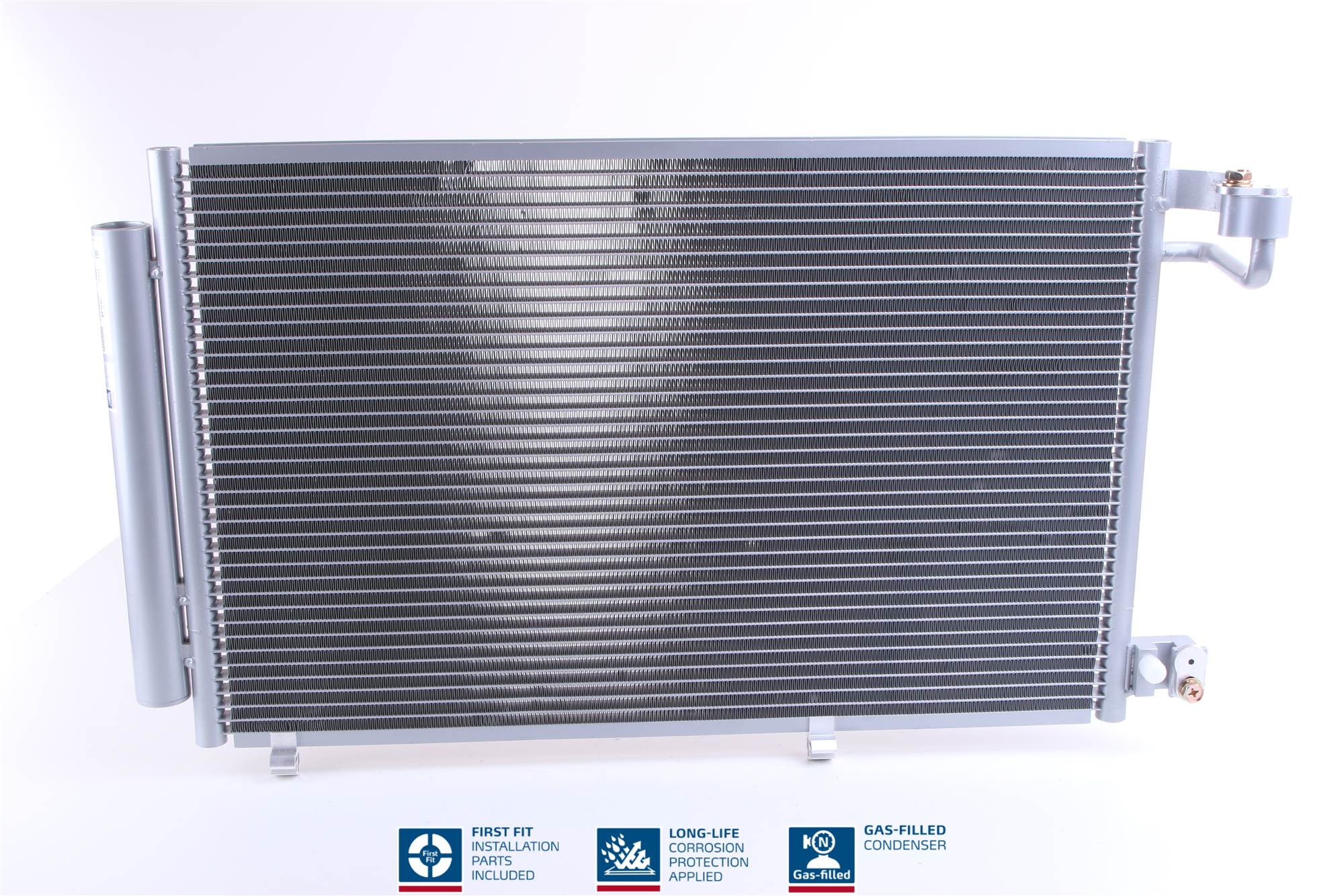 Condensator climatizare Nissens radiator Ford Fiesta 1.3i-1.4i-1.6i-1.4D aluminiu 351mm x 605mm x 16mm cu uscator