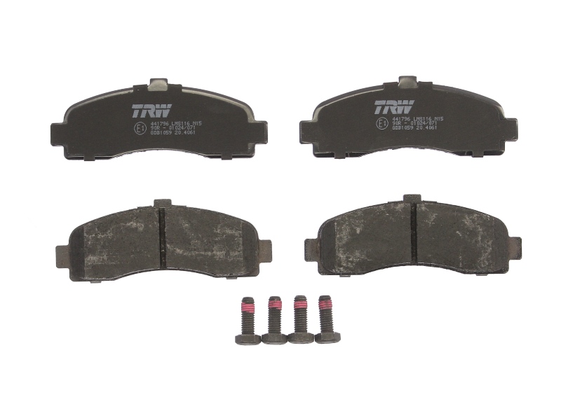 Set placute frana fata cu suplimente suruburi ghidare etrier NISSAN MICRA II 1.0-1.5D 08.92-02.03 TRW 45mm 120.8mm 15mm