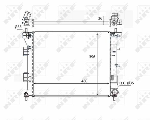 Radiator motor racire NRF Hyundai Elantra V I30 Kia Cee&apos;d Pro Cee&apos;d 1.4D 1.6 1.6D Manual