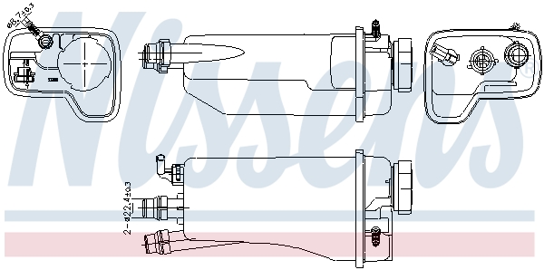 Vas expansiune racire plastic cu senzor capacitate 1.3L NISSENS BMW 5 E39 7 E38 08.95-05.04