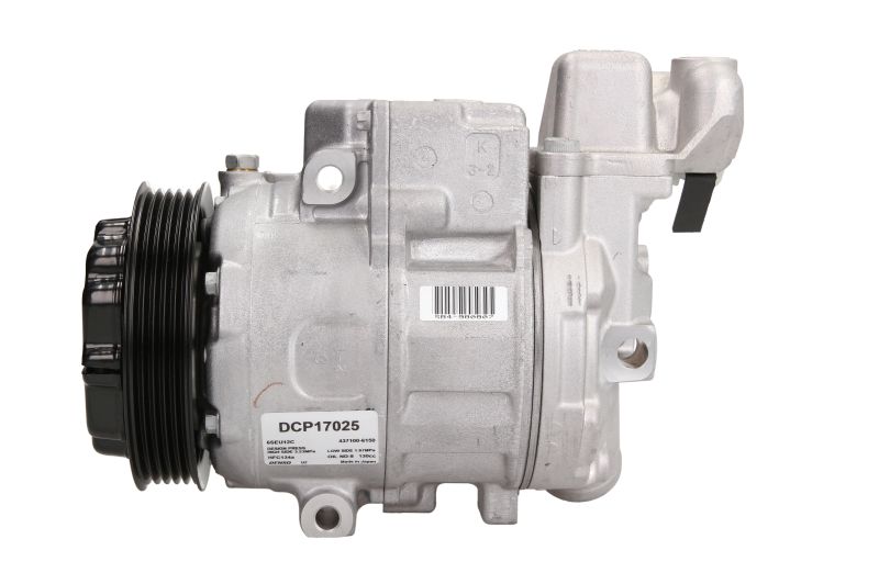 Compresor climatizare DENSO Mercedes-Benz 6SEU12C R134a 12V 5 nervuri 110mm 130ml 121mm înălțime 235mm lungime 15.6mm admisie 13mm evacuare