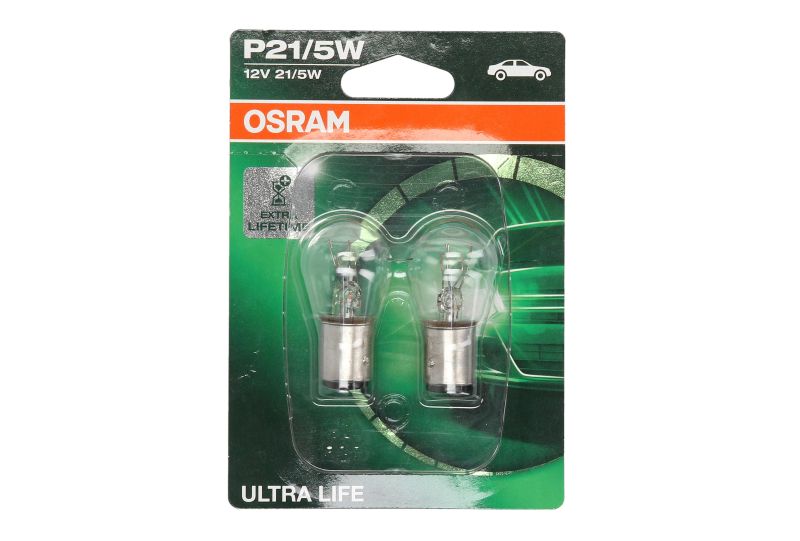 Bec incandescent OSRAM P21/5W 12V BAY15D blister 2buc Ultra Life compatibil DS 3, DS 7, MERCEDES B, C, CITAN