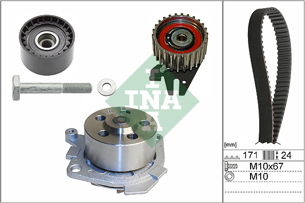 Set sincronizare curea scripete pompa apa 65mm 24mm 171 dinti ALFA ROMEO 159 4C SPIDER BRERA GIULIETTA LANCIA DELTA III