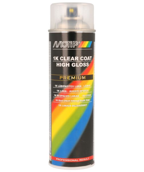 Lac incolor MOTIP Vopsea 0,5 l Acrilic Luciu Pulverizare Aerosol