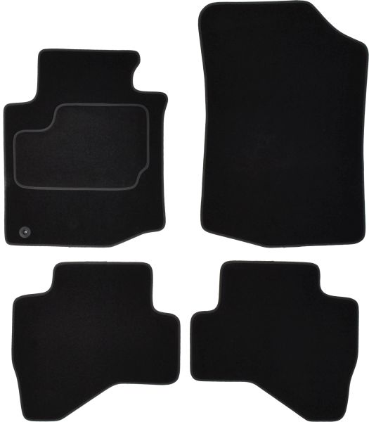 Covoras podea textil velours negru set 4 buc fata spate PEUGEOT 107 06.05-05.14 Sedan MAMMOOTH