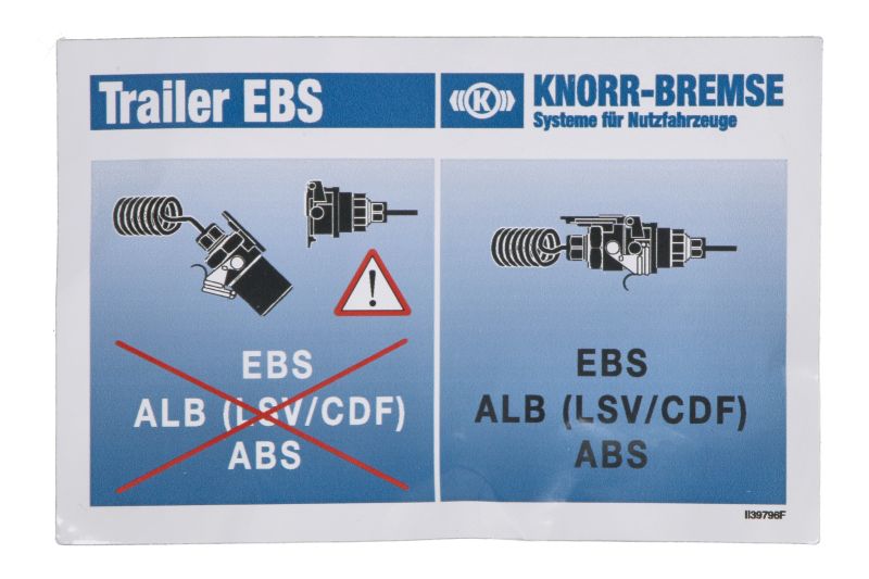 KNORR Alte Echipamente Diagnoza Autocolant TEBS Trailer EBS Eticheta Printabila