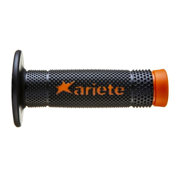 Miner ARIETE Ghidon Grips 22mm 24mm Lungime 115mm Negru Portocaliu Offroad 2 bucăți