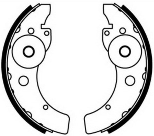 Set saboti frana ABE AIXAM 500 A.721 A.741 A.751 0.4D/0.5D 12.97- Diametru 160mm Latime 42mm Spate