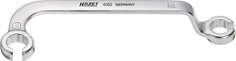 Cheie inelar HAZET 17 mm instalare injectoare motoare diesel VW-AUDI lungime 221 mm otel clor vanadiu cromat