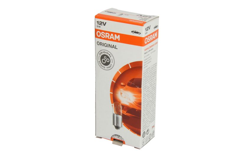 Bec iluminare număr circulație OSRAM 5W 12V BA9S Standard Audi 100 C3 A4 B6 B7 A6 C6 A8 D2 TT Ford Focus II Skoda Superb I