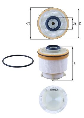 Filtru combustibil KNECHT FIAT Ø82mm Ø31mm Ø84mm H86mm Insertie filtru