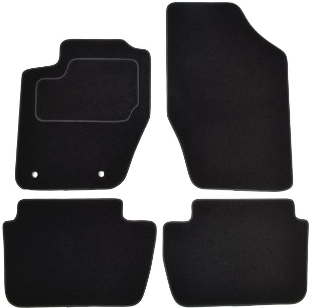 Covoras podea textil velours negru 4 buc fata spate set PEUGEOT 307 08.00-03.09 Sedan MAMMOOTH