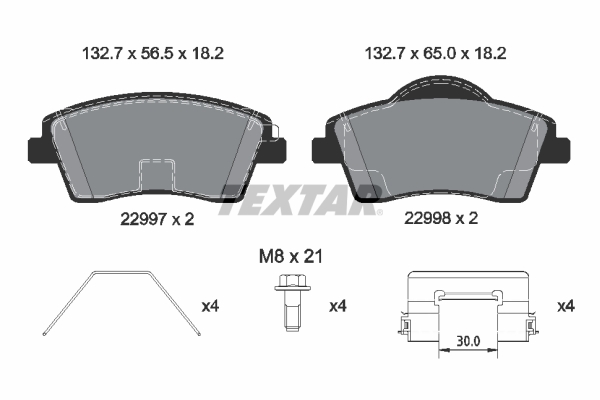 Set placute frana fata TEXTAR pentru VOLVO XC40 1.5-Electric 10.17-