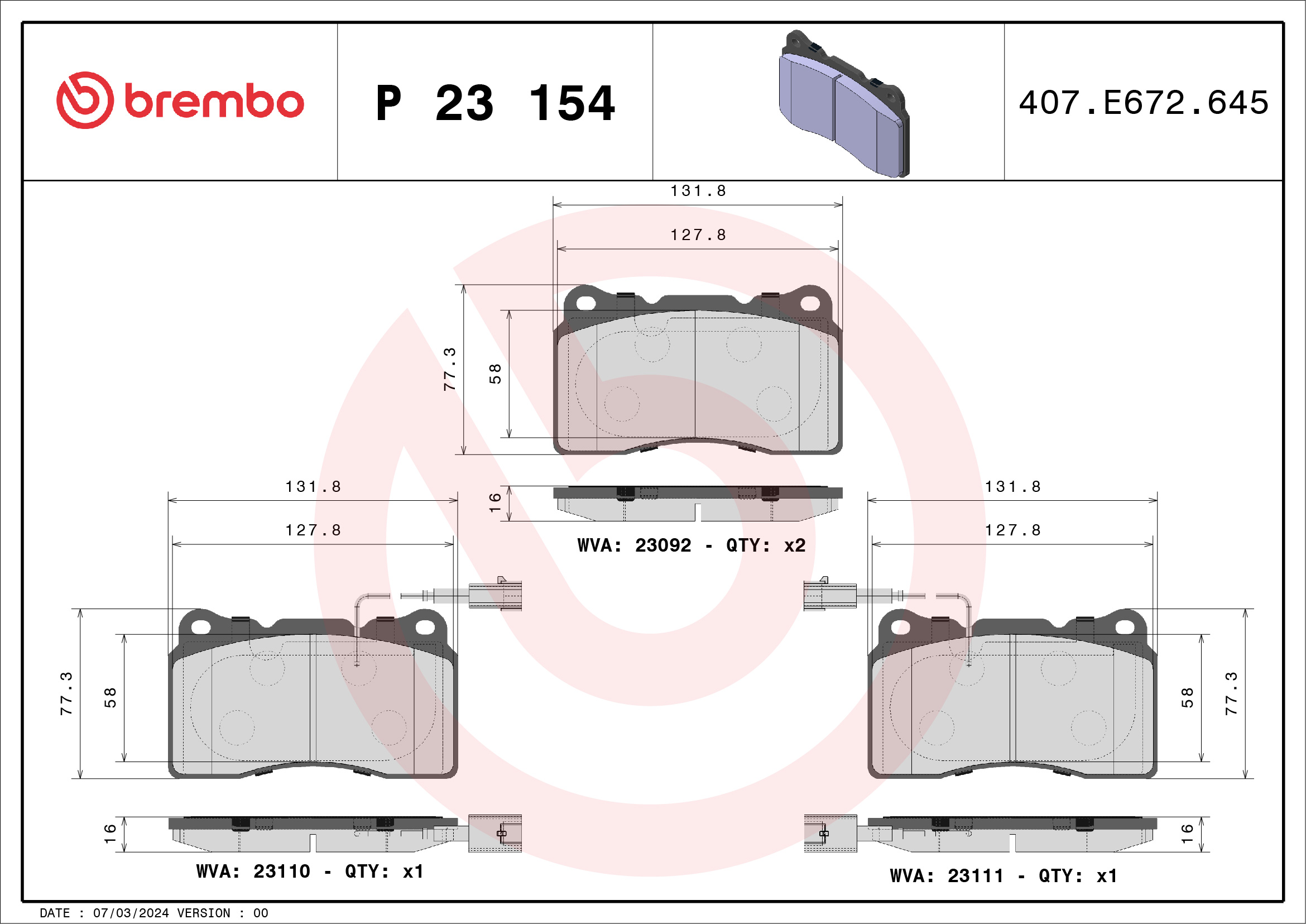 Placute de frana - Tuning BREMBO