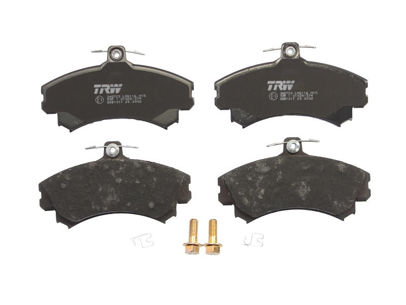 Set placute frana Fata cu suplimente suruburi etrier TRW VOLVO S40 I V40 1.6-2.0 07.95-06.04 72.7x130.0x15.6 mm