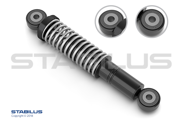 Amortizor vibrații curea transmisie cu caneluri STABILUS VW Golf Corrado G60 lungime 188.5 mm cursa 39.0 mm