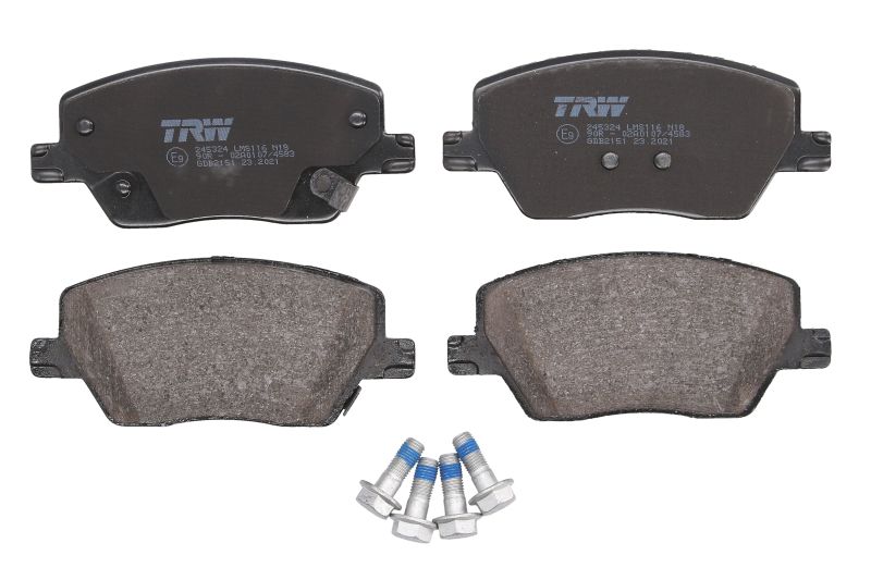 Set placute frana fata FIAT TIPO 1.0-1.6D TRW 132.9mm latime 56.5mm inaltime 19.2mm grosime cu senzor uzura