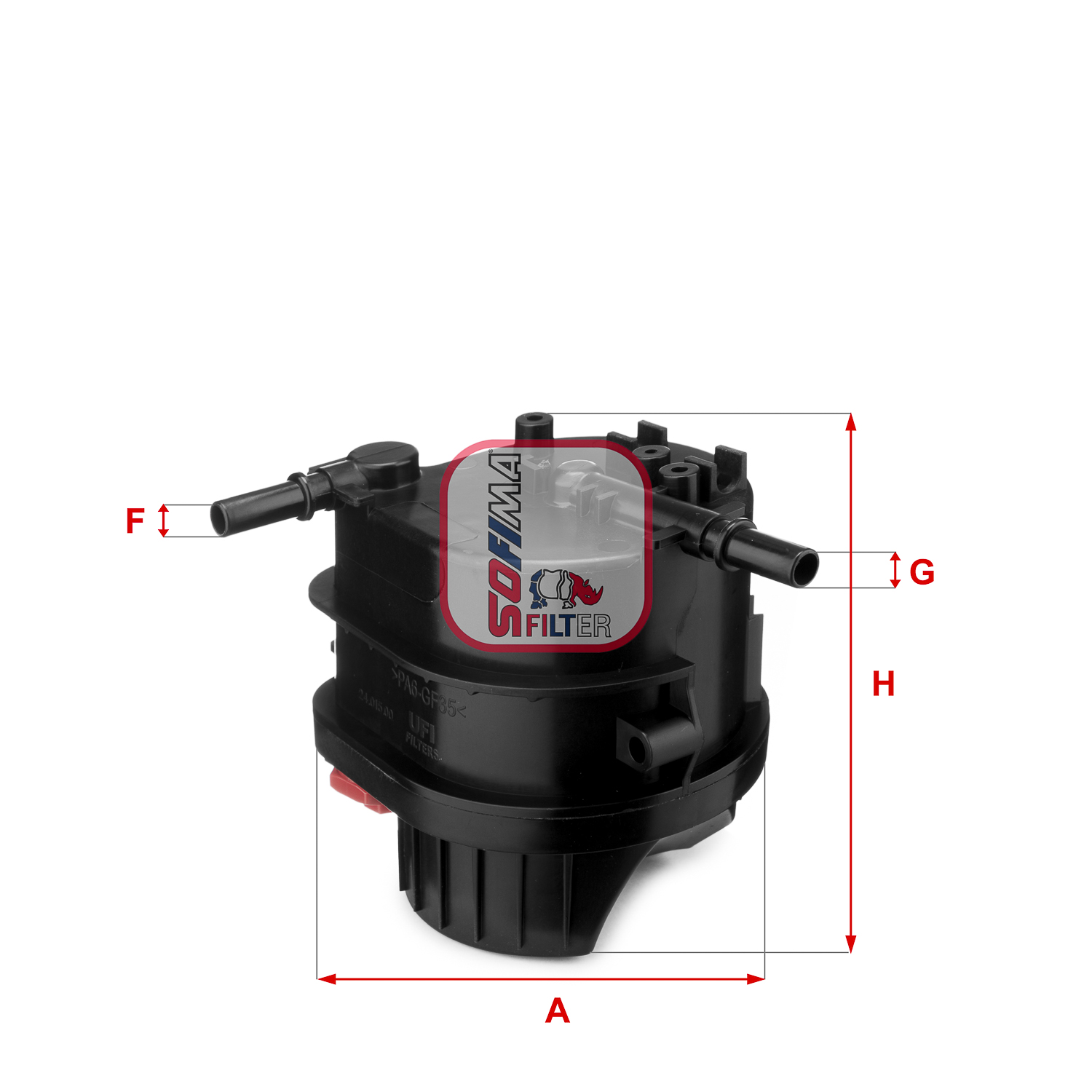 Filtru combustibil SOFIMA Insertie 108mm Diametru Exterior 134mm Inaltime 10mm Diametru Teava 2 Bucati