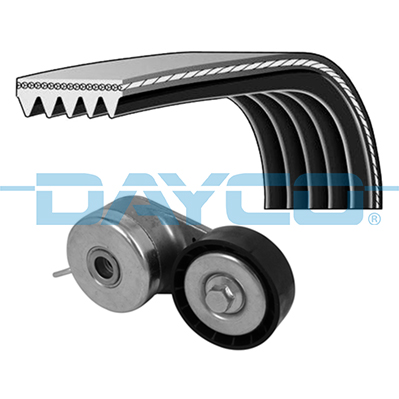 Set curea transmisie cu caneluri DAYCO V-belts set role ABARTH 500 595 695 GRANDE PUNTO ALFA ROMEO GIULIETTA MITO FIAT 500 500L