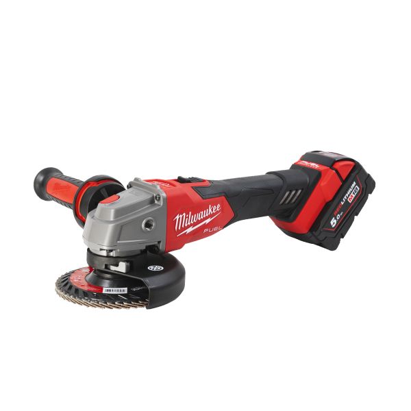 Polizor unghiular Milwaukee M18 FSAG125XB-502X 18V 5Ah Li-Ion disc 125mm baterie inclusă încărcător inclus valiza plastic