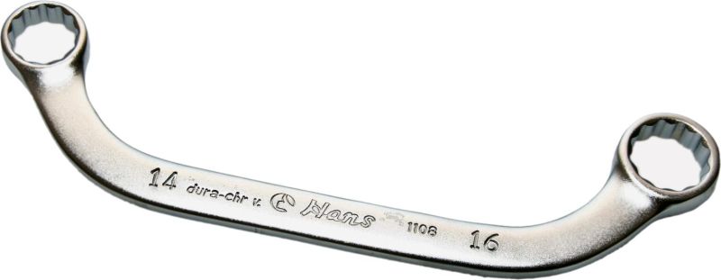 Cheie inelar HANS doua capete indoit Tip „U” dimensiune metrica 14 17 mm lungime 194mm