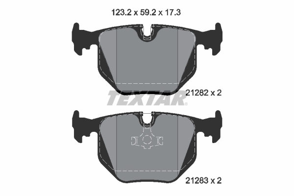 Set placute frana spate BMW 5 E34 8 E31 MASERATI GHIBLI II QUATTROPORTE IV 2.0-5.6 TEXTAR 59.4mm 123mm 17.3mm