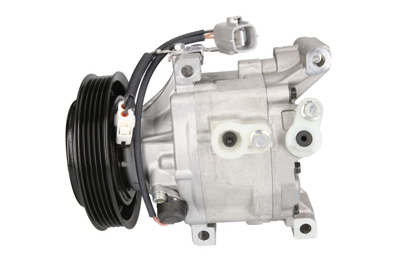 Compresor aer condiționat DENSO Toyota Yaris 1.4 D-4D 01-05 128mm înălțime 193mm lungime 12V R134a 5 caneluri 120mm diametru fulie