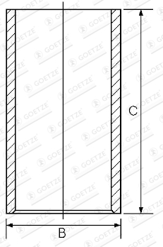 Camasa cilindru GOETZE Ford Cargo 107.21 mm interior 111.4 mm exterior 213 mm lungime Uscat