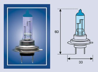 Bec far faza lunga MAGNETI MARELLI H7 12V 55W PX26D Blue Light halogen albastru cutie 1 bucata