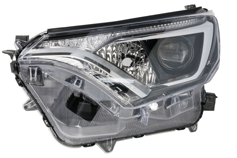 Far Stanga DEPO Lampa Frontala HIR2 LED WY21W Motor Negru Toyota RAV 4 IV 01.15-2015