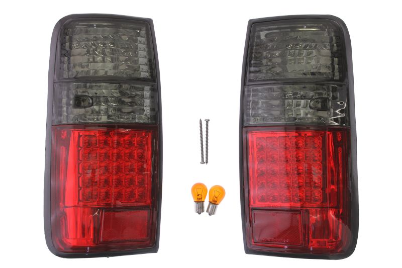 Lampa spate LED sticla rosie semnalizator gri fumuriu set 2 piese Toyota Land Cruiser 80 J8 01.90-12.97 DEPO