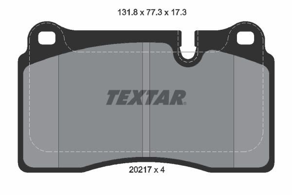 Set placute frana fata TEXTAR Chevrolet Corvette Land Rover Range Rover III Sport I 131.8x77.3x17.3 mm